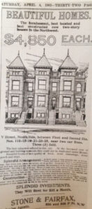 1903 Ad for new Bloomingdale houses 